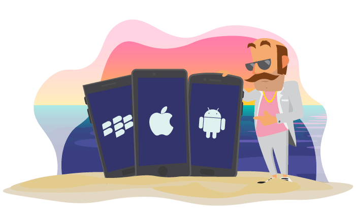 Play online casino on Android, iOS, Blackberry